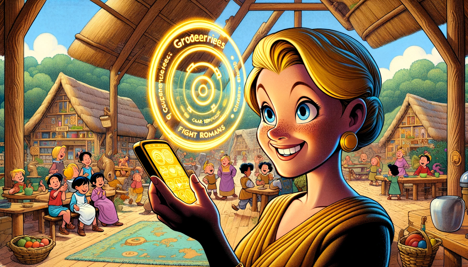 La Gaule du futur (Qant avec GPT-4o, dans le style d'Asterix le Gaulois) 