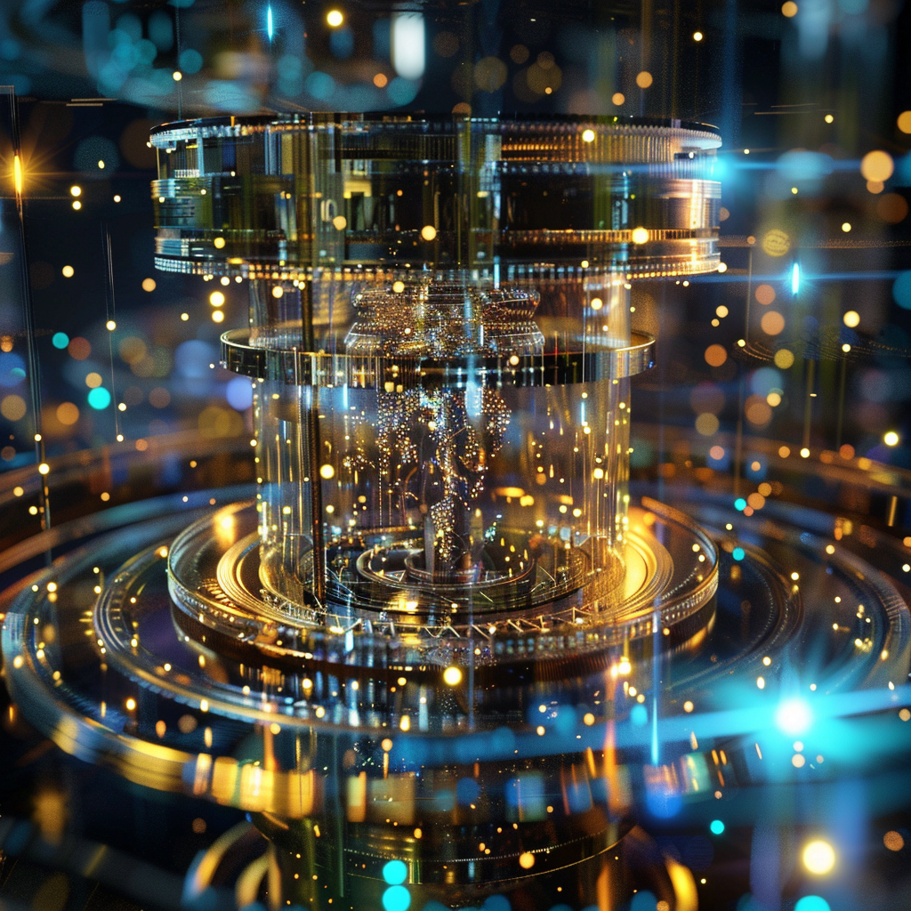 “Le futur de l’informatique quantique” (Qant, M. de R. avec Midjourney)