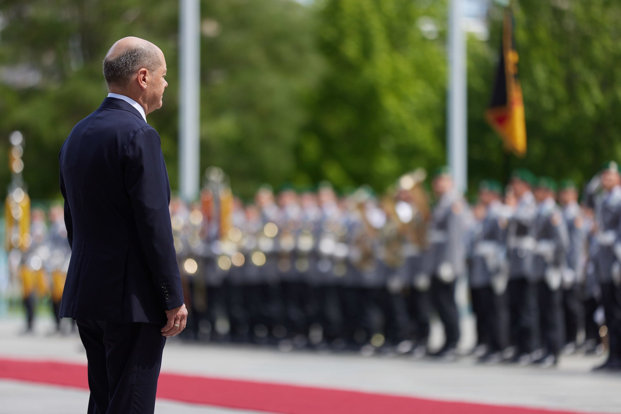  Le chancelier allemand Olaf Scholz le vendredi 14 juillet 2023 à Berlin. © Bernhard Ludewig
