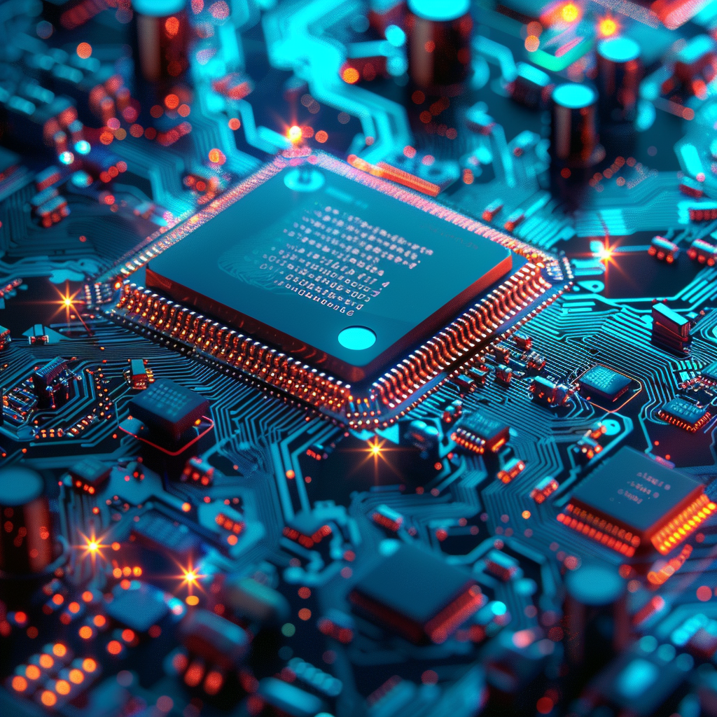 “Les puces IA du futur” (Qant, M. de R. avec Midjourney)