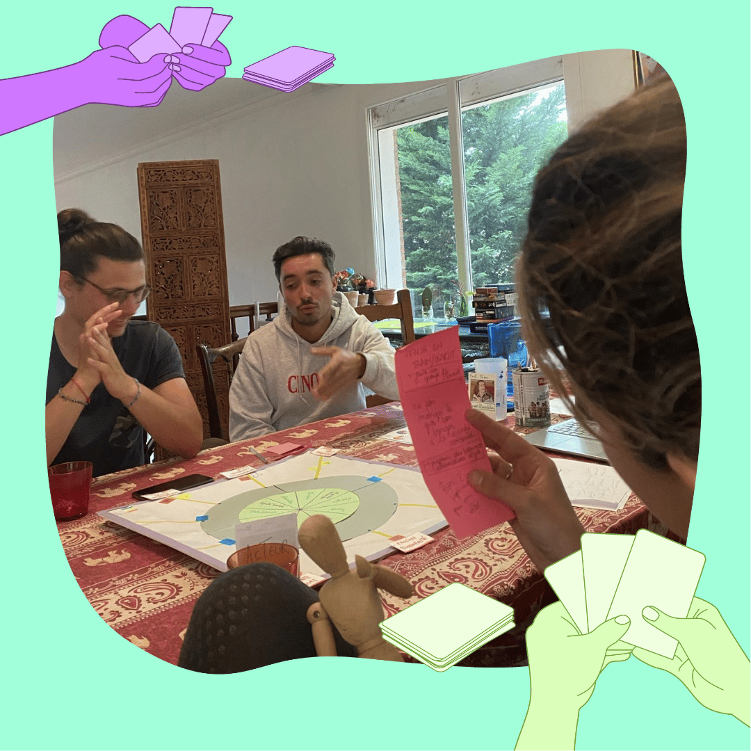 Bêta-test n°1 avec Gwen, Ju, Elie, Louisiane, Cyril et Tonio