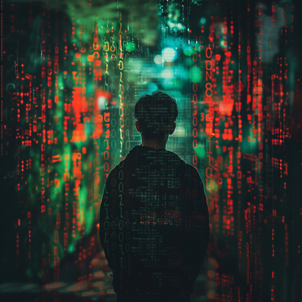 “Fuite de données sensibles chez Google” (Qant, M. de R. avec Midjourney)