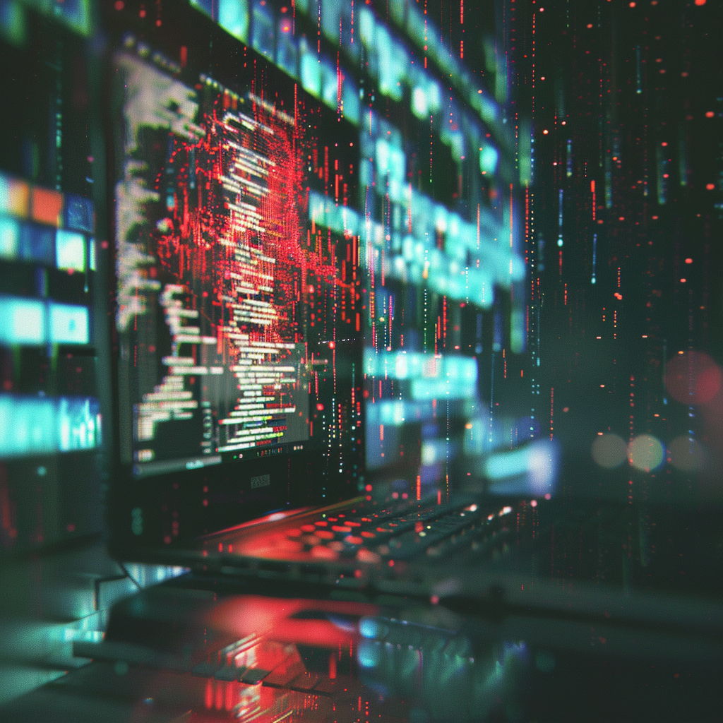 “Fuite de données chez Google” (Qant, M. de R. avec Midjourney)