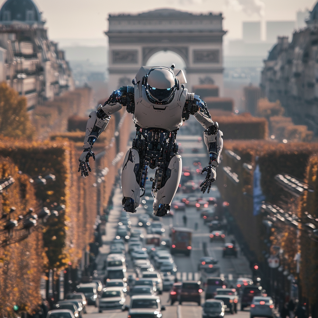 “Mistral vole pour la France” (Qant, M. de R. avec Midjourney)