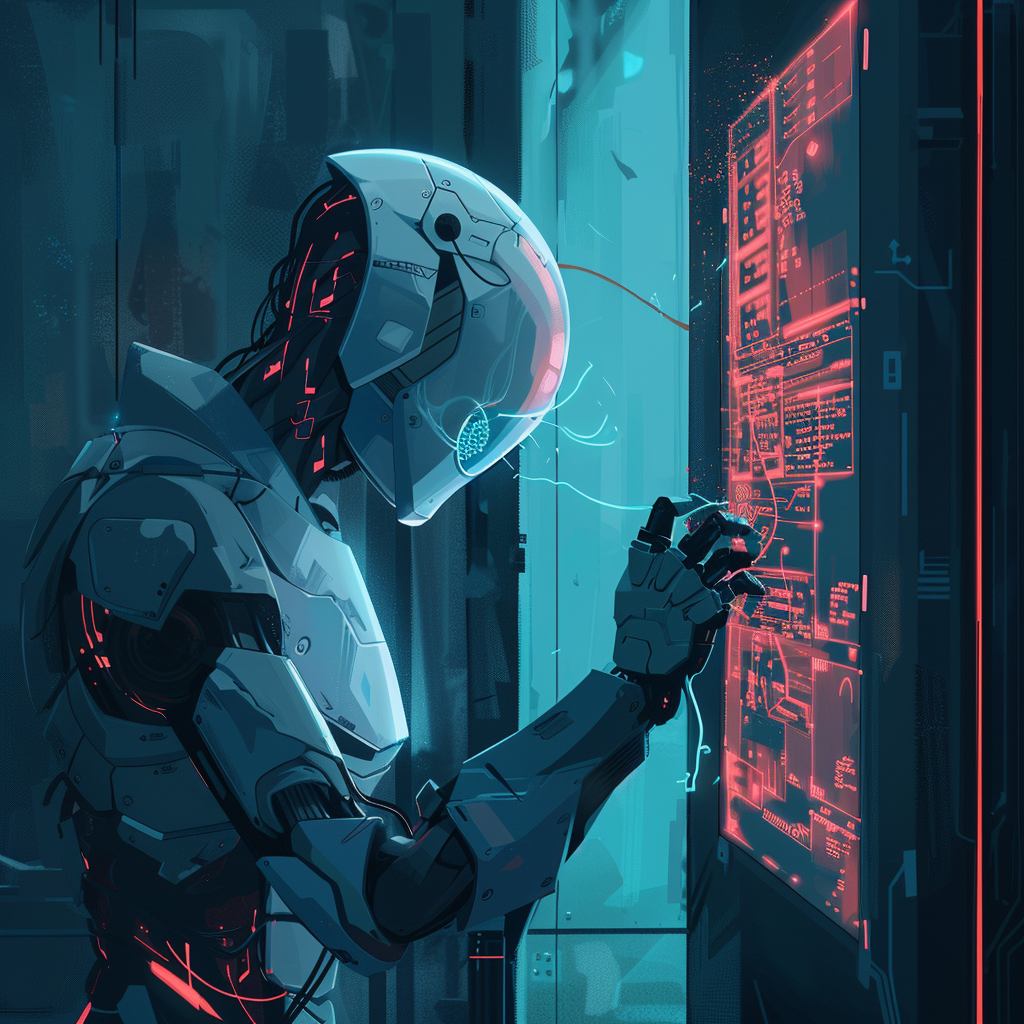 “Pénétrer l’infrastructure des modèles d’IA” (Qant, M. de R. avec Midjourney)