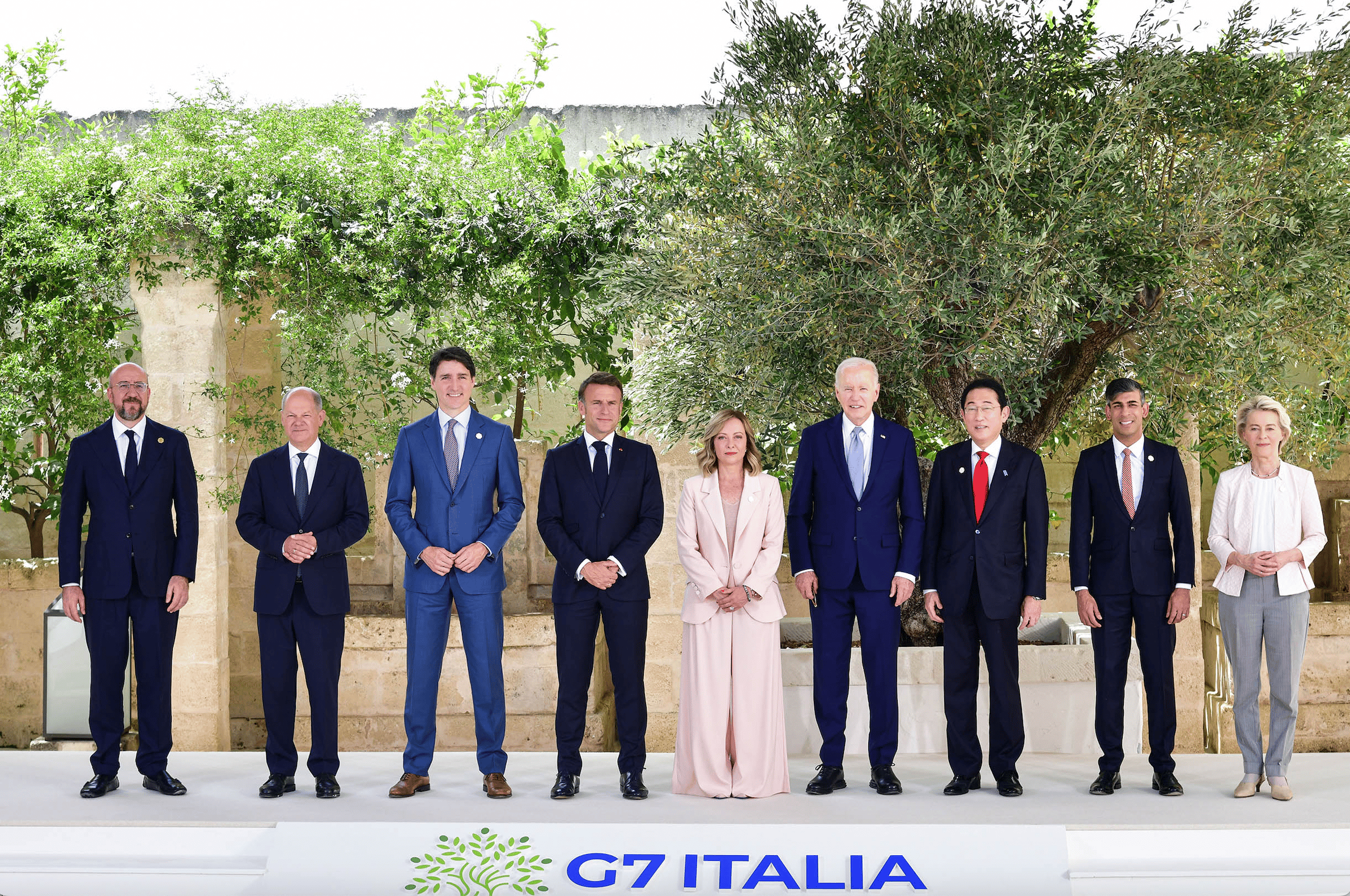 Emmanuel Macron, Giorgia Meloni et Olaf Scholz ont probablement entamé les négociations au sommet du G7 en Italie la semaine dernière © G7