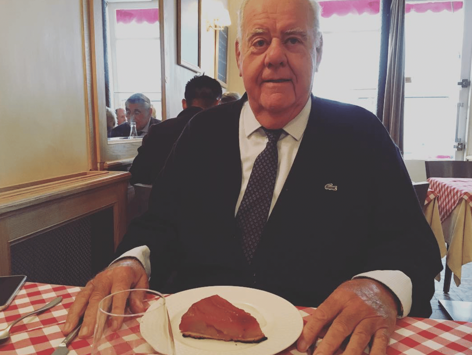 Déjeuner avec Jacques Le Divellec en 2017 à Paris, au sein du bistrot Au Petit Tonneau / photo EZ