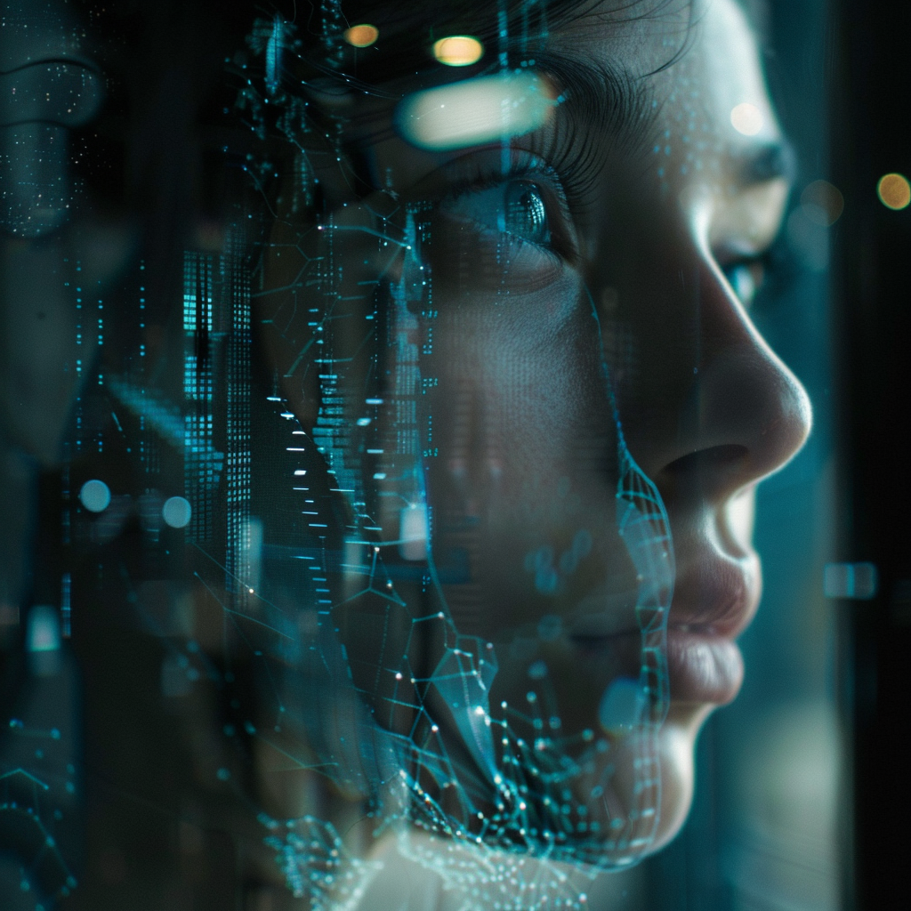 “Le futur inquiétant de l’IA” (Qant, M. de R. avec Midjourney)