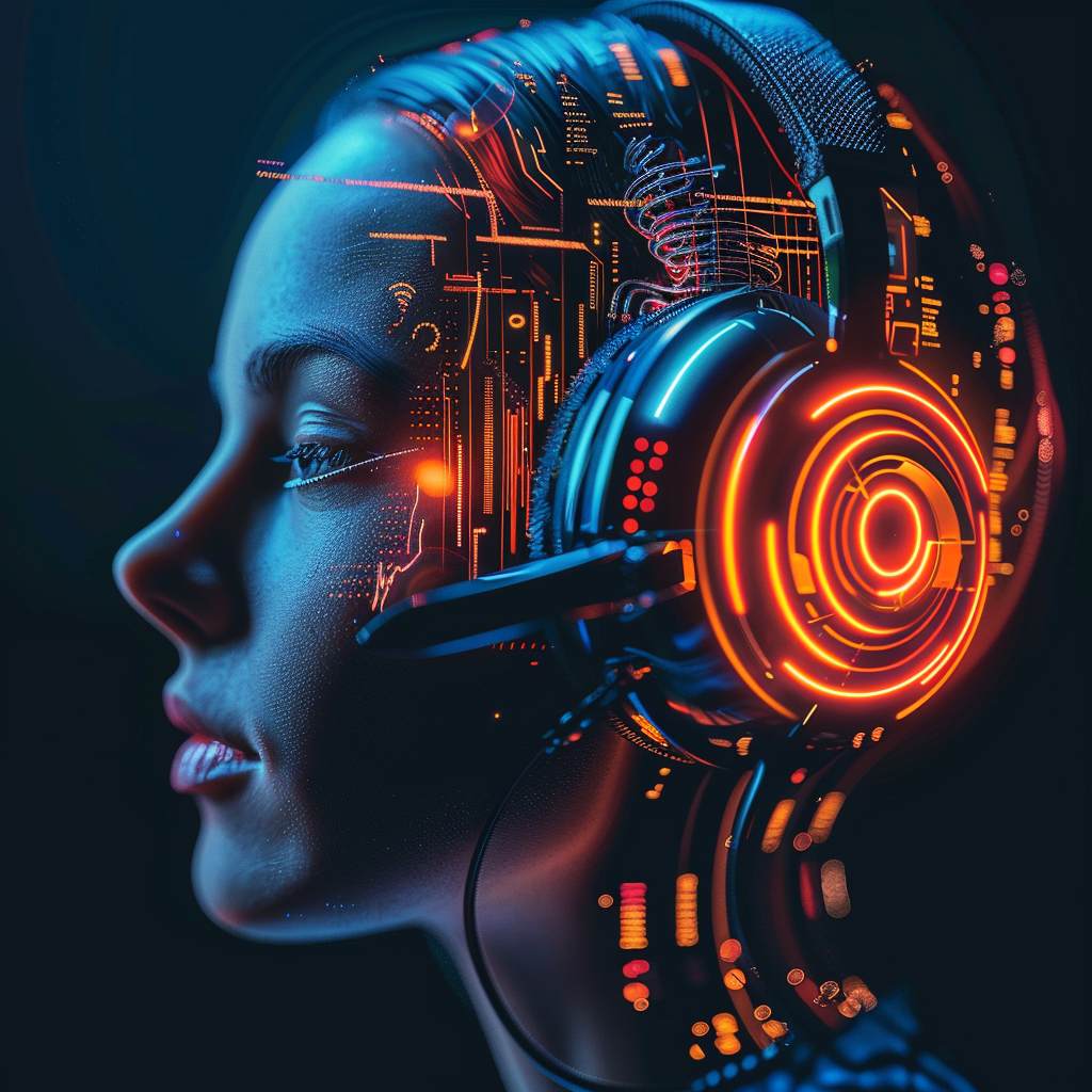 “Les dangers des fakes audio” (Qant, M. de R. avec Midjourney)