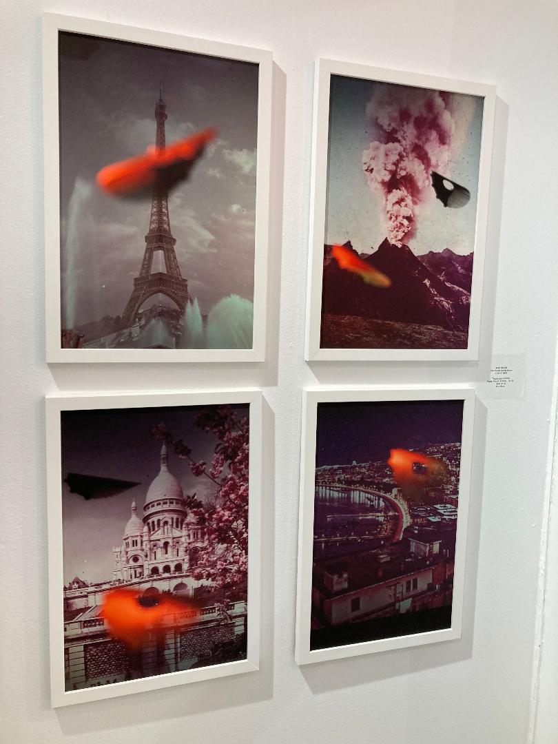 "The Clouds are my home" par Amir Habibi, série de 4 (40/30 cm - 500 euros l'unité)