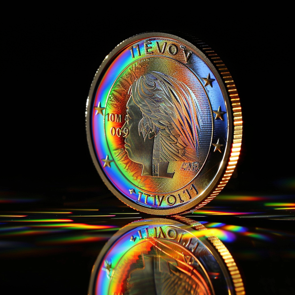 “La première ébauche de l’euro numérique” (Qant, M. de R. avec Midjourney)