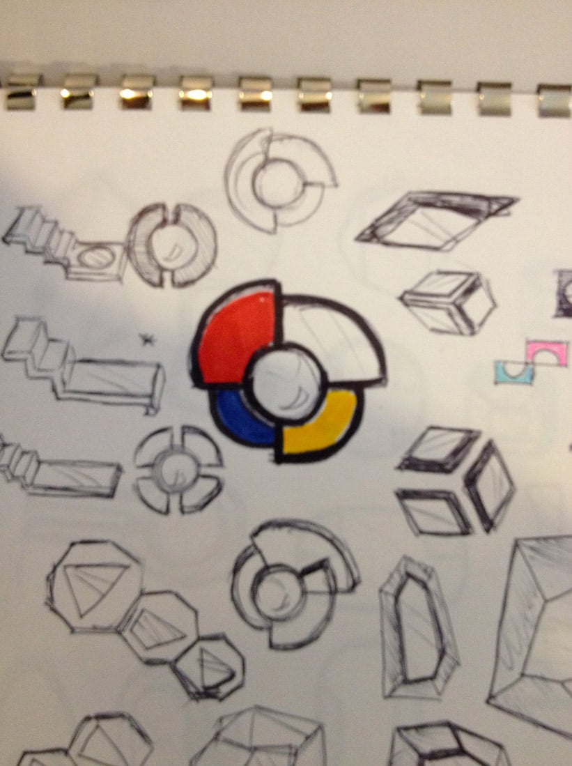 ... et son travail préparatoire inspiré de Sonie Delaunay