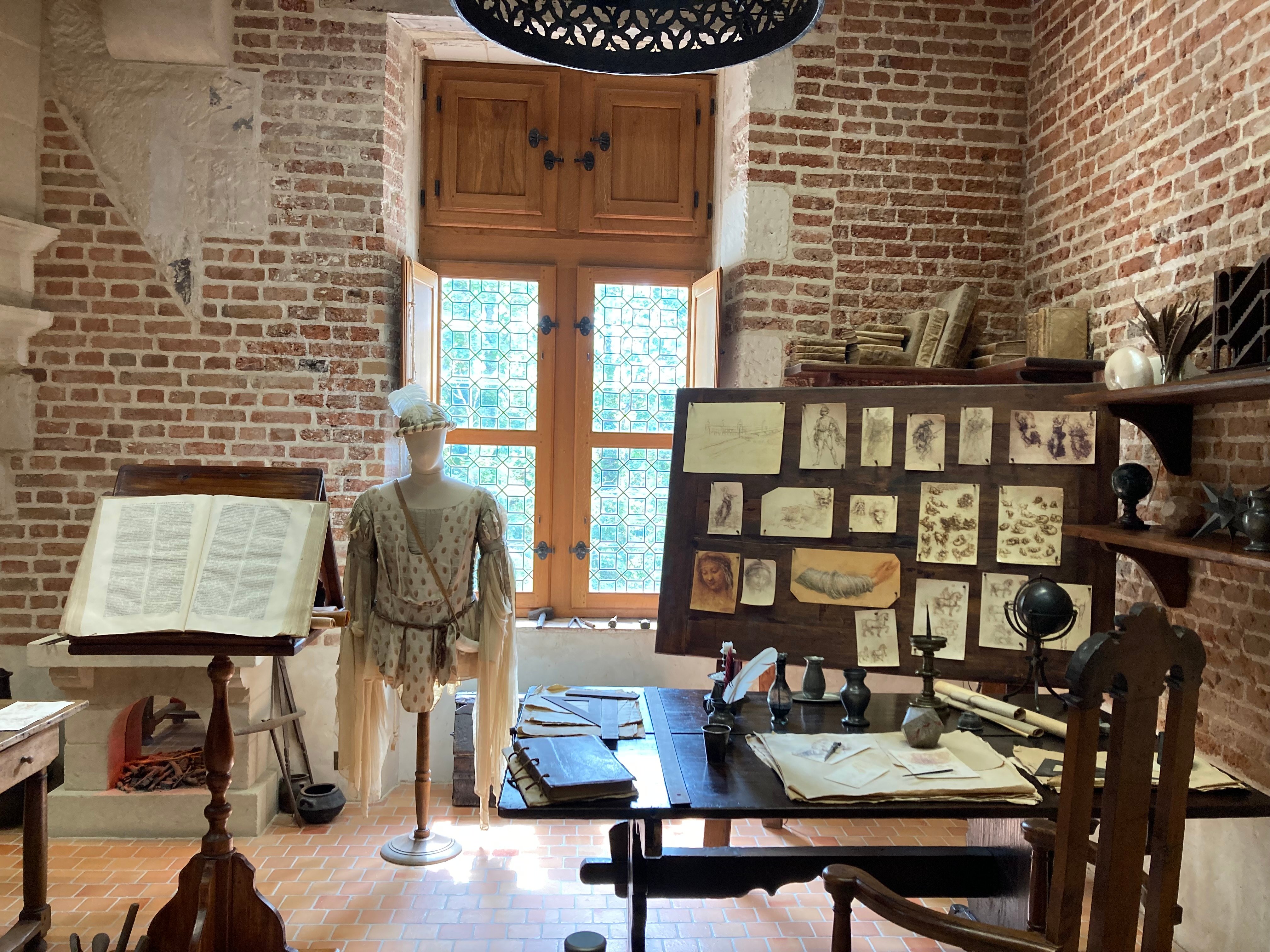 L'atelier de Leonard de Vinci à Clos Lucé