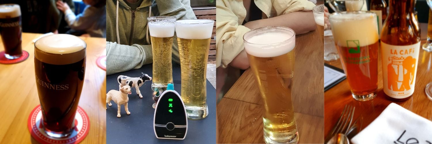 Photos de différents verres à glouglou. Focus sur la Cafi, IPA de la brasserie Stéphanoise (42100, Saint-Étienne)