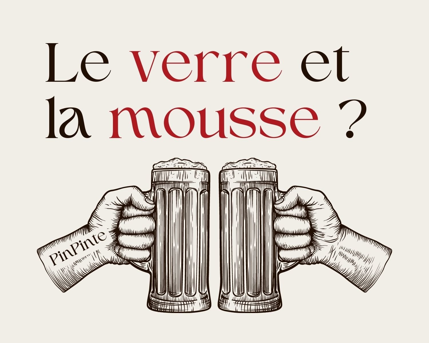 Illustration Le verre et la mousse - PinPinte