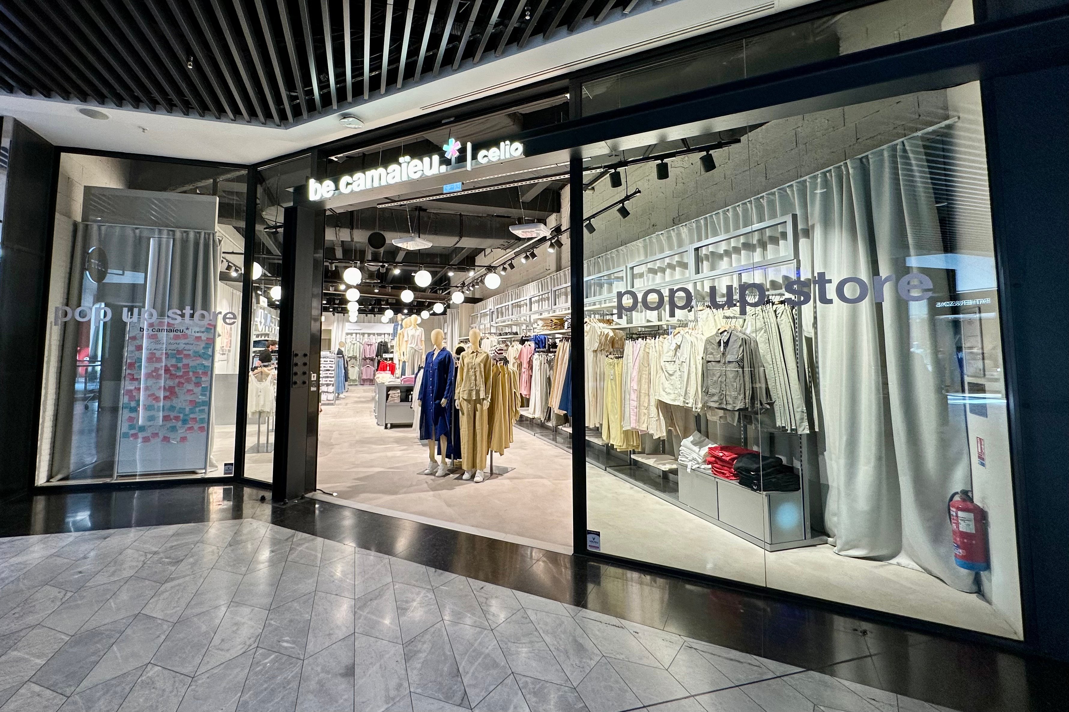 La devanture du Pop up store de Be Camaïeu par Célio