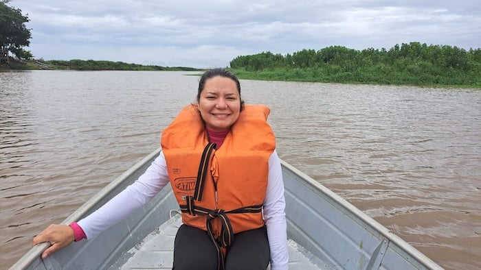 La chercheuse lors d'une visite sur le terrain (c) archives personnelles de Nathalia Nascimento