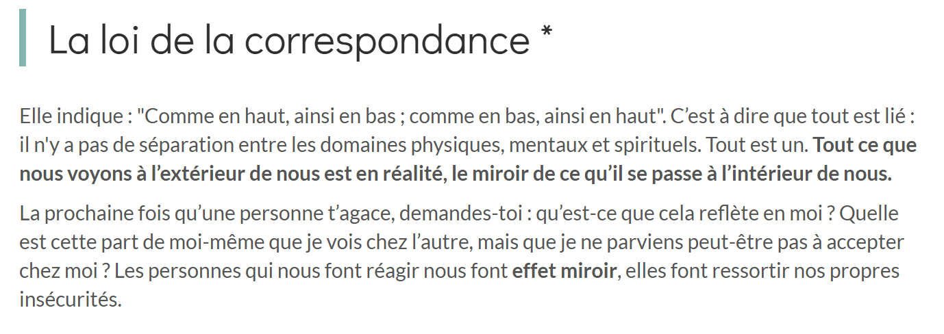 Extrait des 7 lois universelles