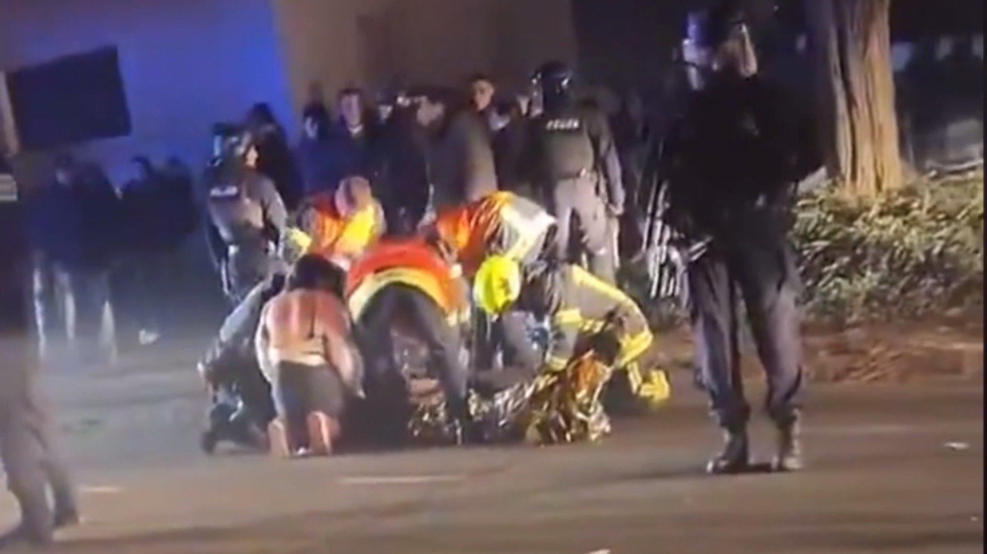 Images témoins sur le lieu de l'accident