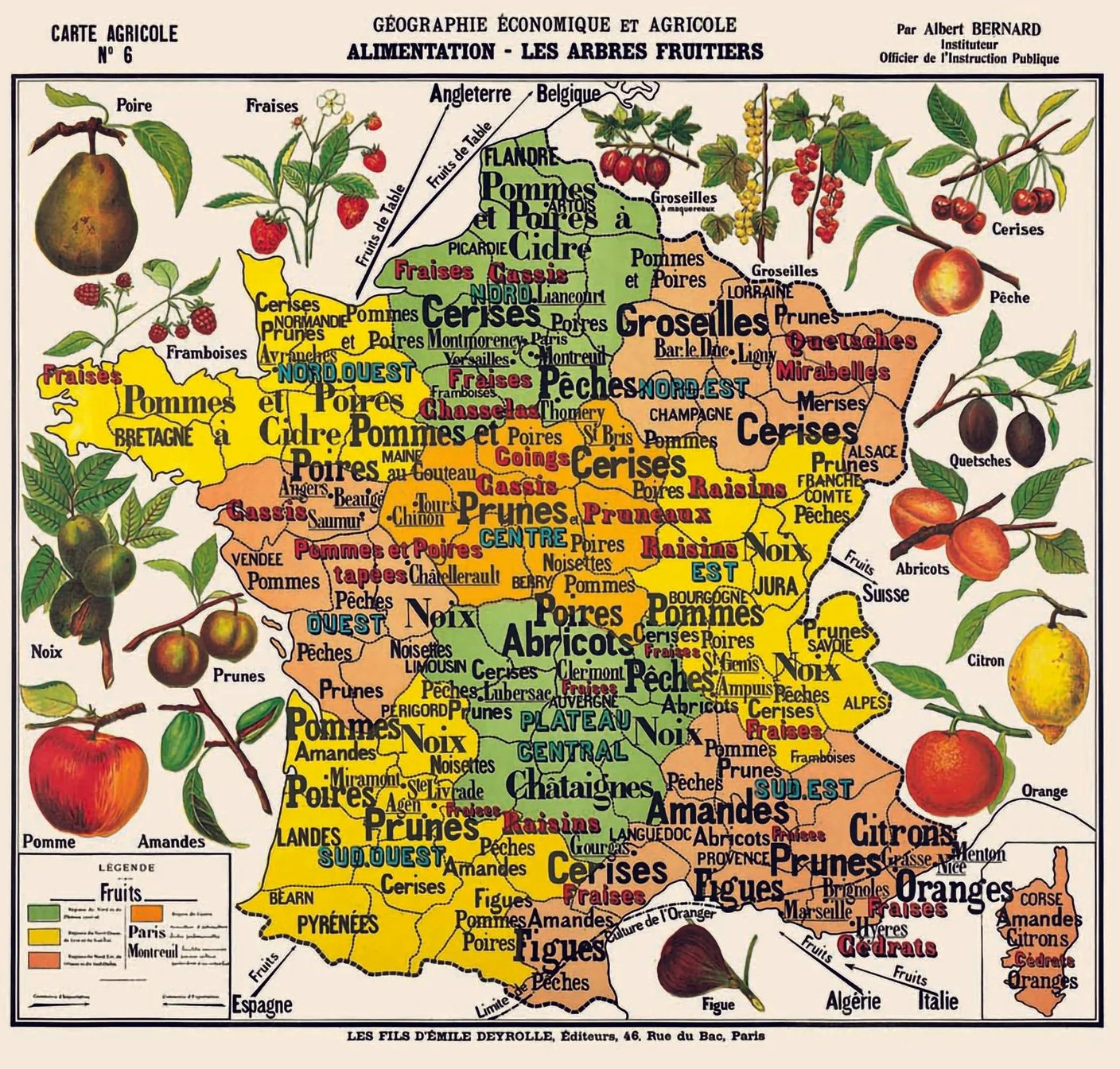 Carte des fruits de France (1895)