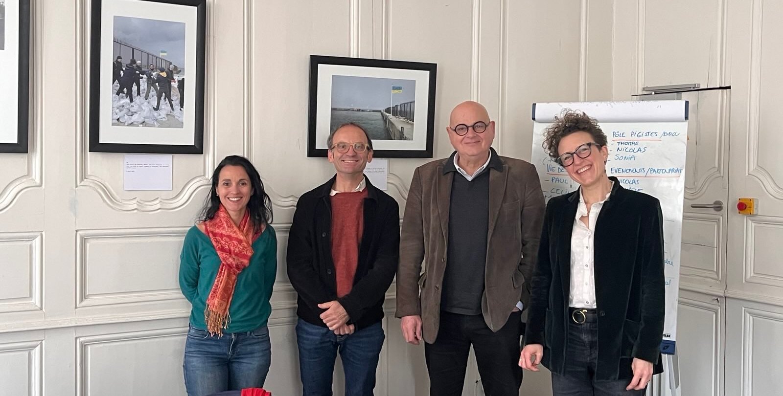 Vendredi 7 mars au Club de la Presse, à Bordeaux - AG de l’Asso d’Ismée avec, de gauche à droite : Virginie, Alain, Didier et Anne-Sophie (Ivan étant avec nous à distance !) - Photo © Caroline Lejeune