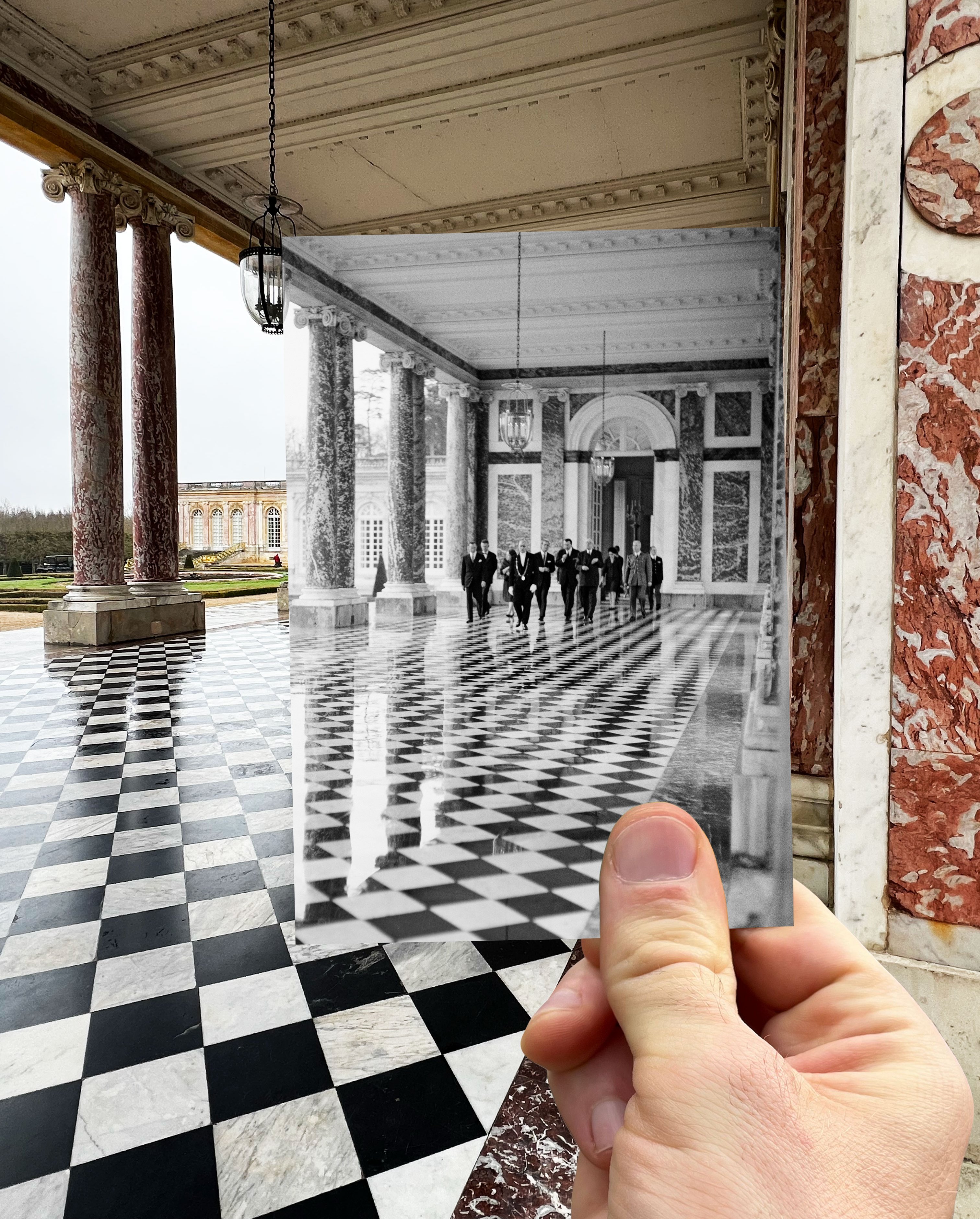 Réception au Grand Trianon du Prince Philip, Duc d'Edimbourg par le général de Gaulle en 1966.