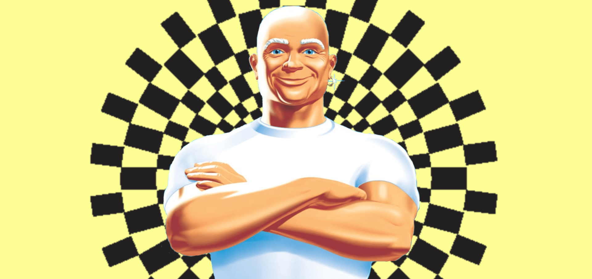 Monsieur Propre et ses gros muscles à force de passer la serpillère