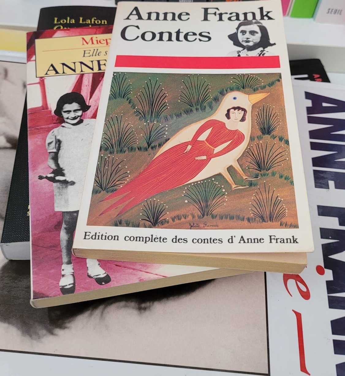 La collection de livres de Sophie sur Anne Frank