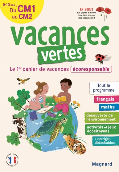 Vacances Vertes, Magnard, maternelles et élémentaires 4,95€, collège 8,55€