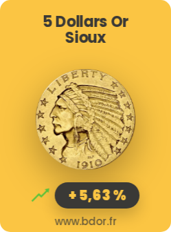 Pièce d’or 5 Dollars Sioux Gold