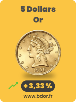 Pièce d'or 5 Dollars Liberty Or