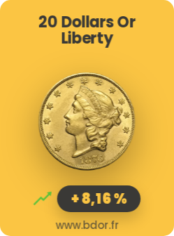 Pièce d'or 20 Dollars Liberty Gold