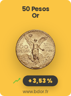 Pièce d'or 50 Pesos Gold