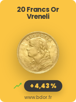 Pièce d’or 20 Francs Suisse Vreneli Gold