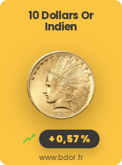 Pièce d'or 10 Dollars Tête d'Indien Gold
