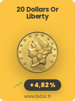 Pièce d'or 20 Dollars Liberty Gold