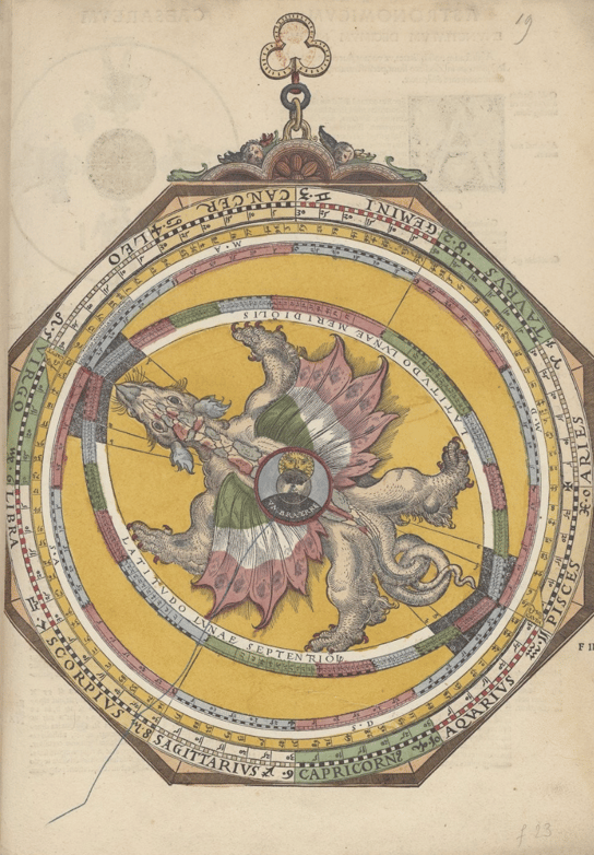 Exemple de volvelle de Peter Apian