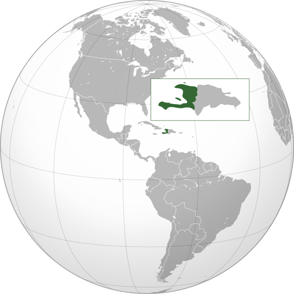 Localisation d'Haïti.