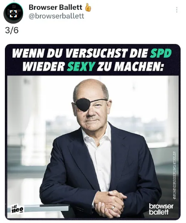 "Quand tu essaies de rendre le SPD à nouveau sexy"