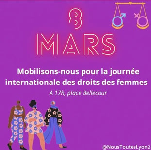 Post Instagram publié sur le compte de Nous Toutes Lyon 2