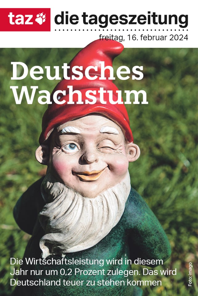 La croissance allemande vue avec humour par le quotidien de gauche n'est plus qu'un nain de jardin 