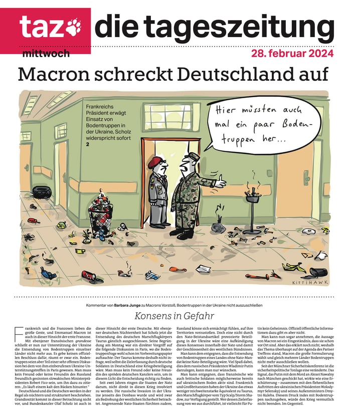 "Macron fait peur à l'Allemagne" titrait la semaine dernière le quotidien de gauche