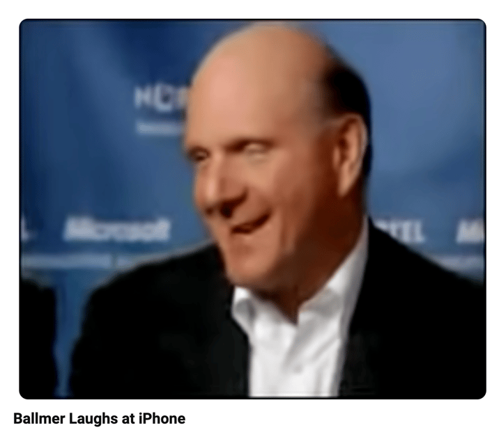 Ex-Microsoft CEO Steve Ballmer parlant de l'Iphone en 2007
