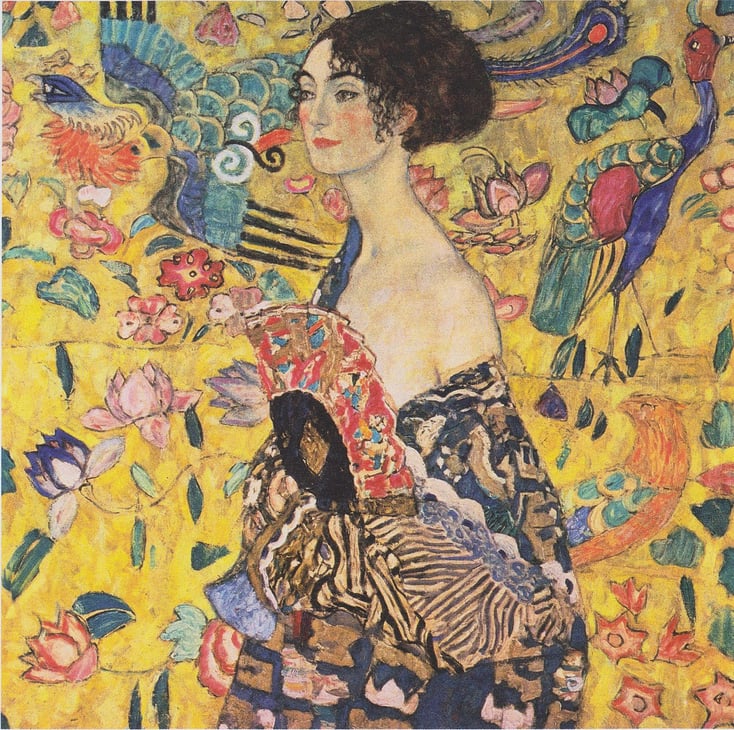 Dame à l'éventail, Gustav Klimt (1918)