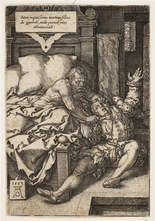 Heinrich Aldegrever - Le Père sévère (1553) @Musée du Louvre.