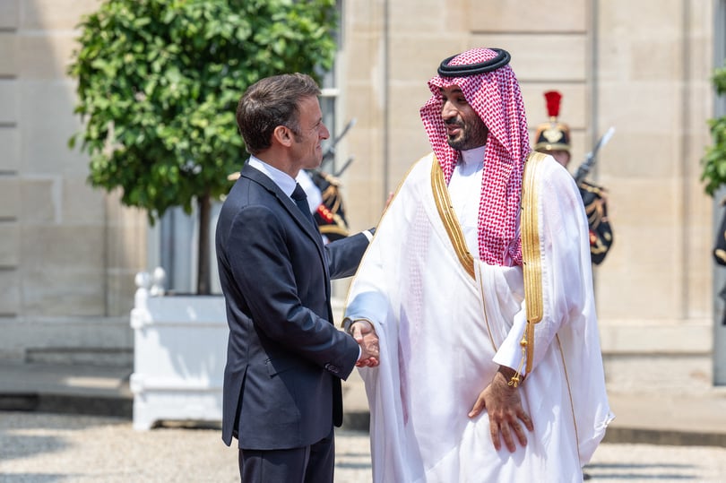 Emmanuel Macron et Mohammed Ben Salmane © Abaca