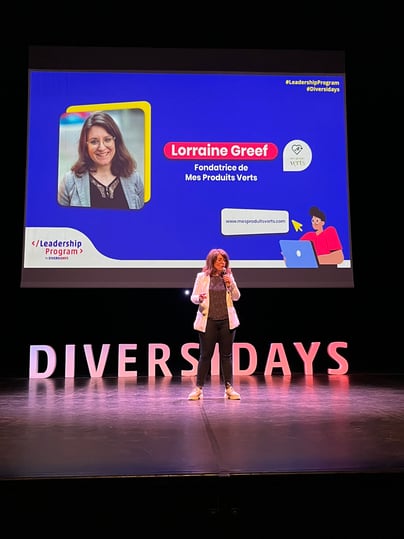 Présentation de Lorraine Greef à la soirée Tremplin Diversidays - Crédit Photo : Christine Soto