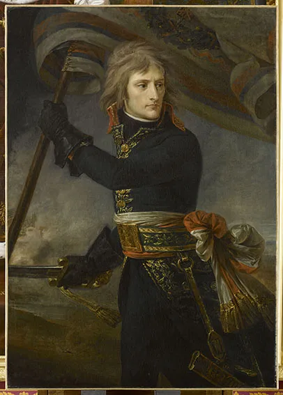 Bonaparte au pont d'Arcole, galvanisant ses hommes à la tête de l’armée d’Italie, 1796, Antoine-Jean Gros - RMN-Grand Palais (Château de Versailles) / Franck Raux