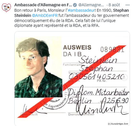 Sur le compte instagram de l'ambassade d'Allemagne en France