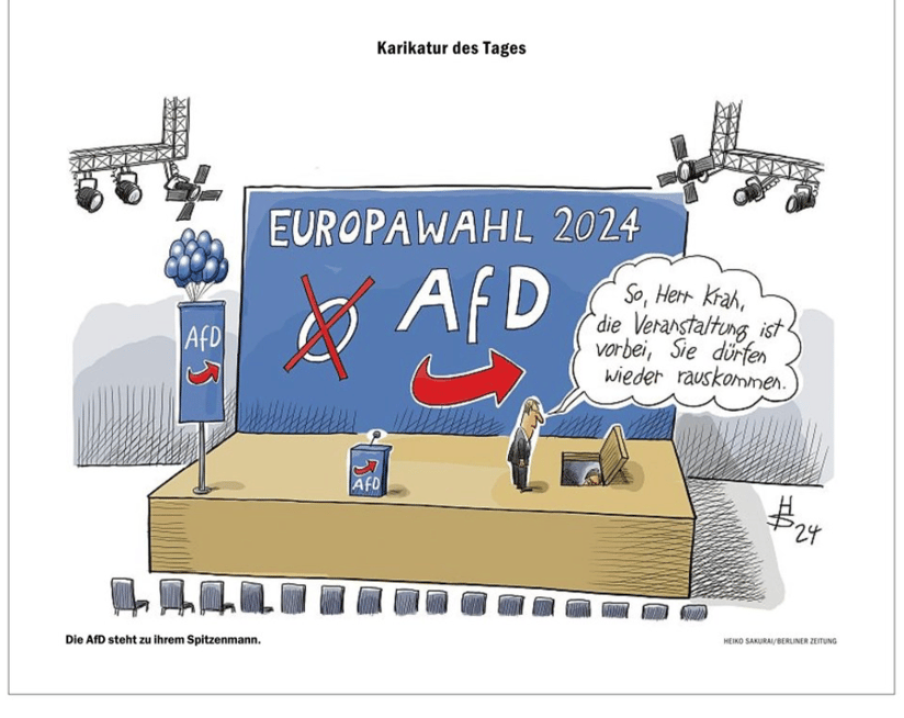 Elections européennes 2024 : "Le meeting est terminé monsieur Krah. Vous pouvez sortir"